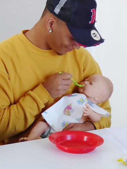 feeding the baby